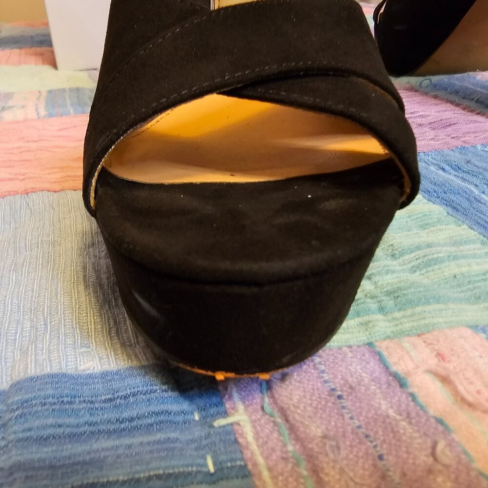 Jessica Simpson Irbella Platform Heels - Black Microsuede, Size 8 - Picture 5 of 9